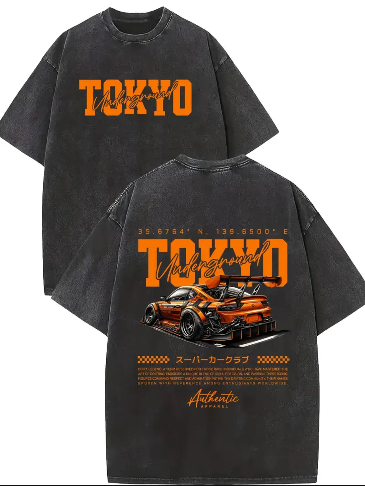 JDM Oversized T-shirt zwart