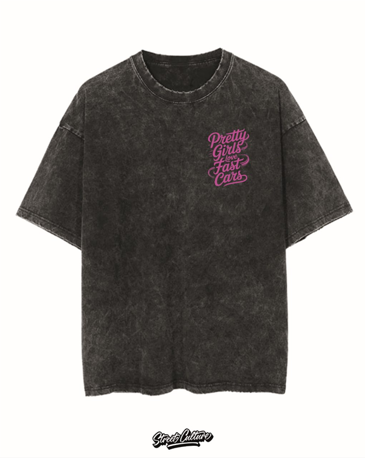 Pretty girls love fast cars zwart/roze